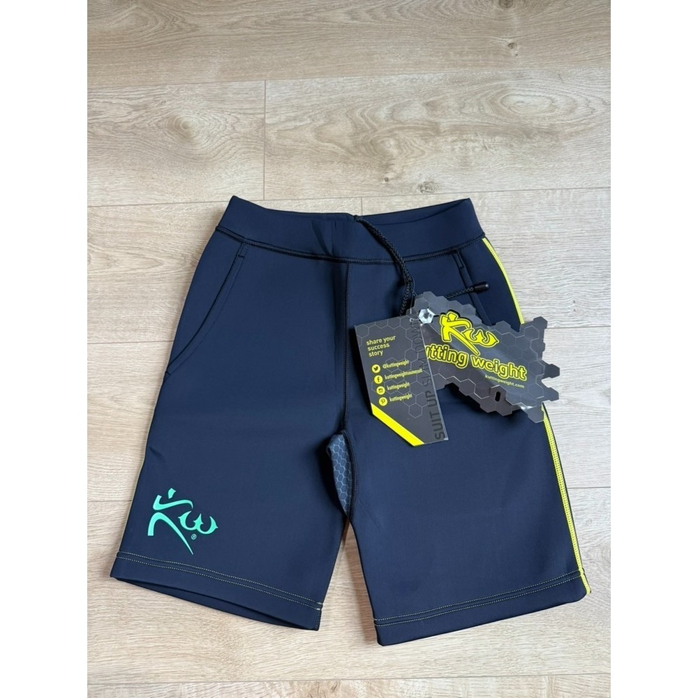 NWT Kutting Weight Shorts Black Sauna Neoprene Bottom Heat Generating Gym sz XS
